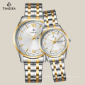 Casual Watch for Couple with 2-Tones Stainless Steel Band 70022